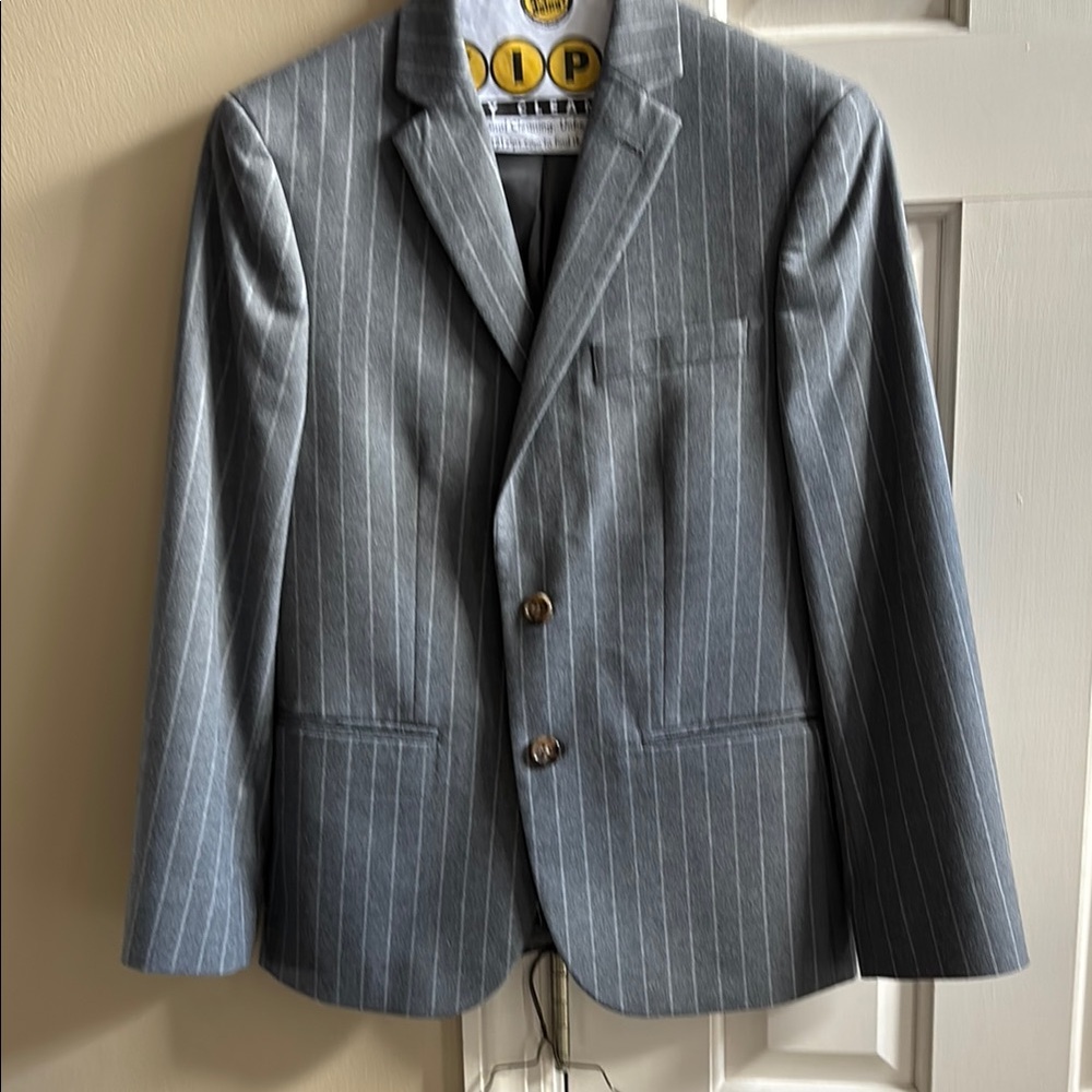 Boys Gray Pinstripe 2 piece suit